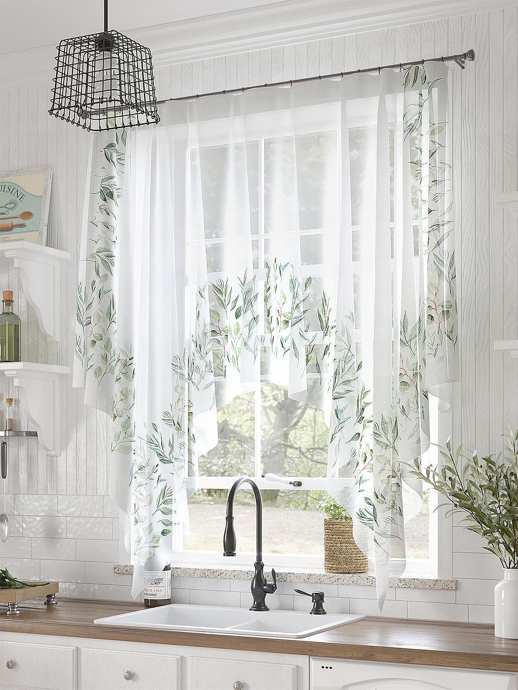 

Комплекты штор AT HOME Амениолс высота 145 см, ширина 200 см, Белый, 534044