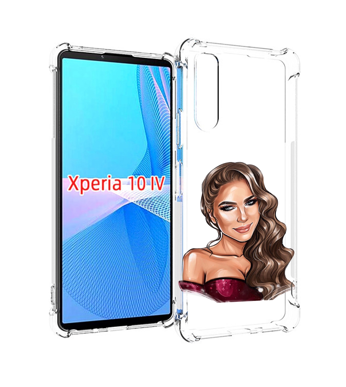 

Чехол MyPads девушка-с-улыбкой женский для Sony Xperia 10 IV (10-4), Прозрачный, Tocco