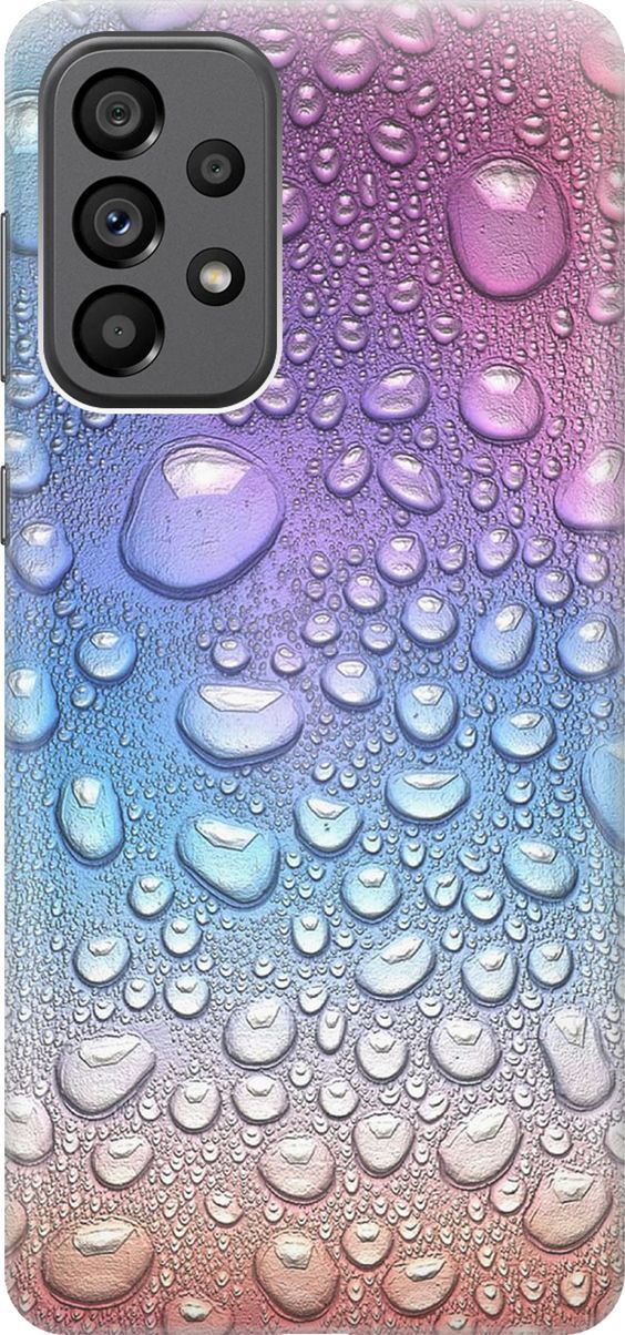 

Силиконовый чехол на Samsung Galaxy A73 5G с принтом "Множество капель", Синий;фиолетовый, 10553