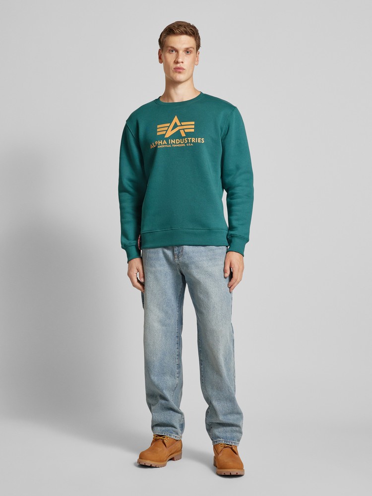 Свитшот мужской Alpha Industries 178302 зеленый XXXL