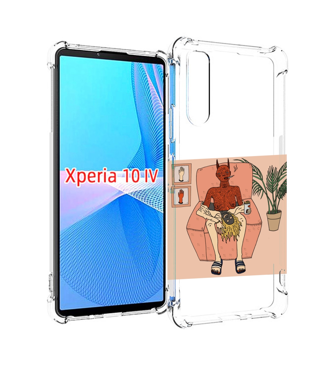 

Чехол MyPads девушка-сняла-кожу для Sony Xperia 10 IV (10-4), Прозрачный, Tocco
