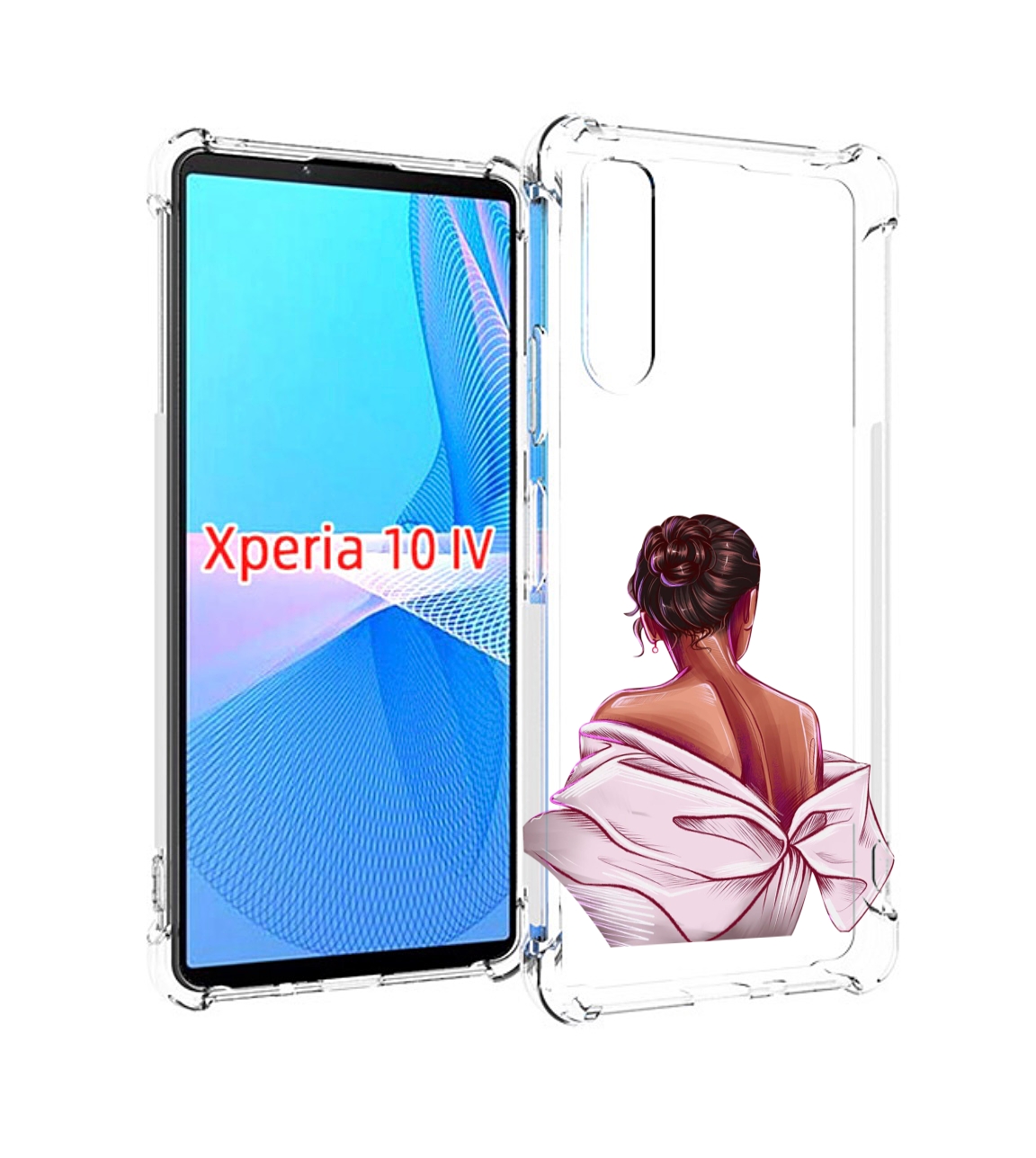 

Чехол MyPads девушка-со-спины женский для Sony Xperia 10 IV (10-4), Прозрачный, Tocco