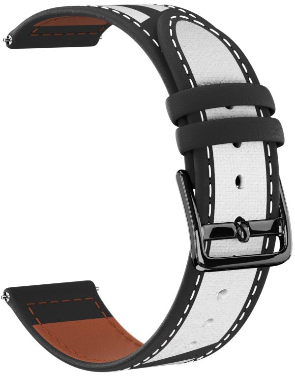 

Ремешок кожаный GSMIN Buzz 22 для Honor Watch Magic (Черный)