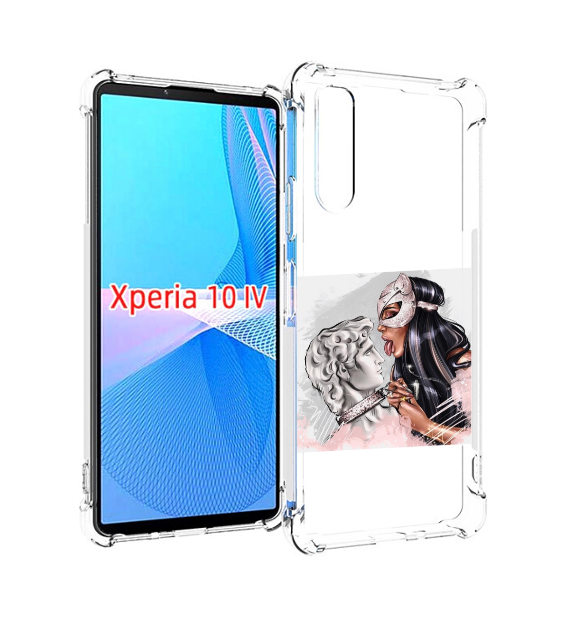 

Чехол MyPads девушка-флирт женский для Sony Xperia 10 IV (10-4), Прозрачный, Tocco