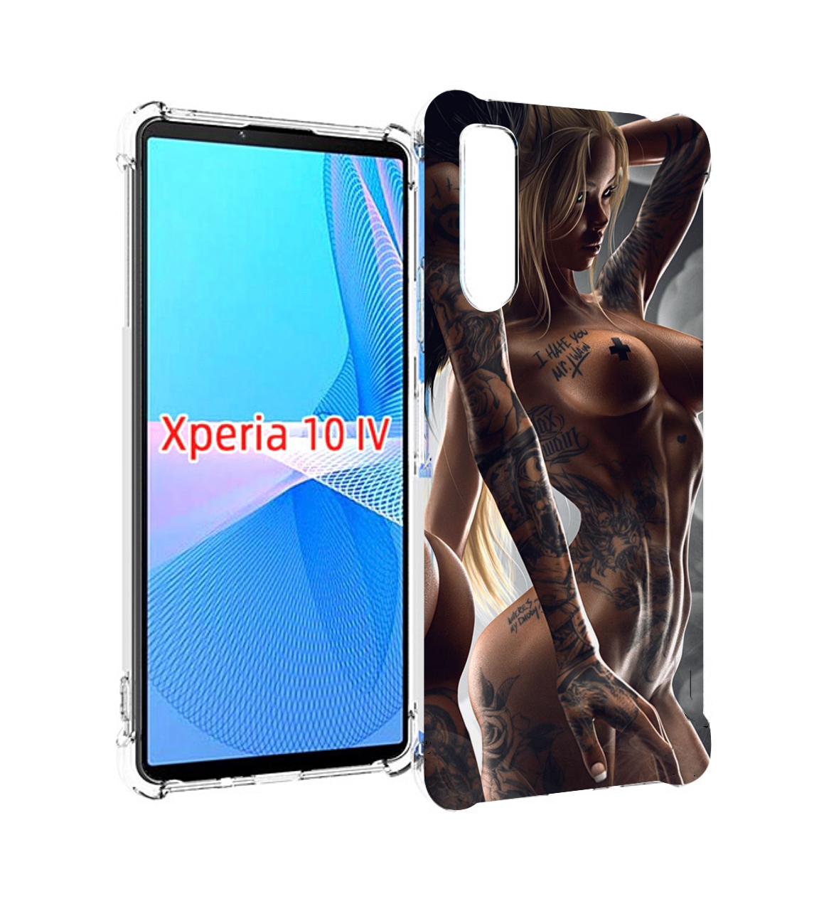 

Чехол MyPads девушки-инь-и-янь-в-татуировках для Sony Xperia 10 IV (10-4), Прозрачный, Tocco