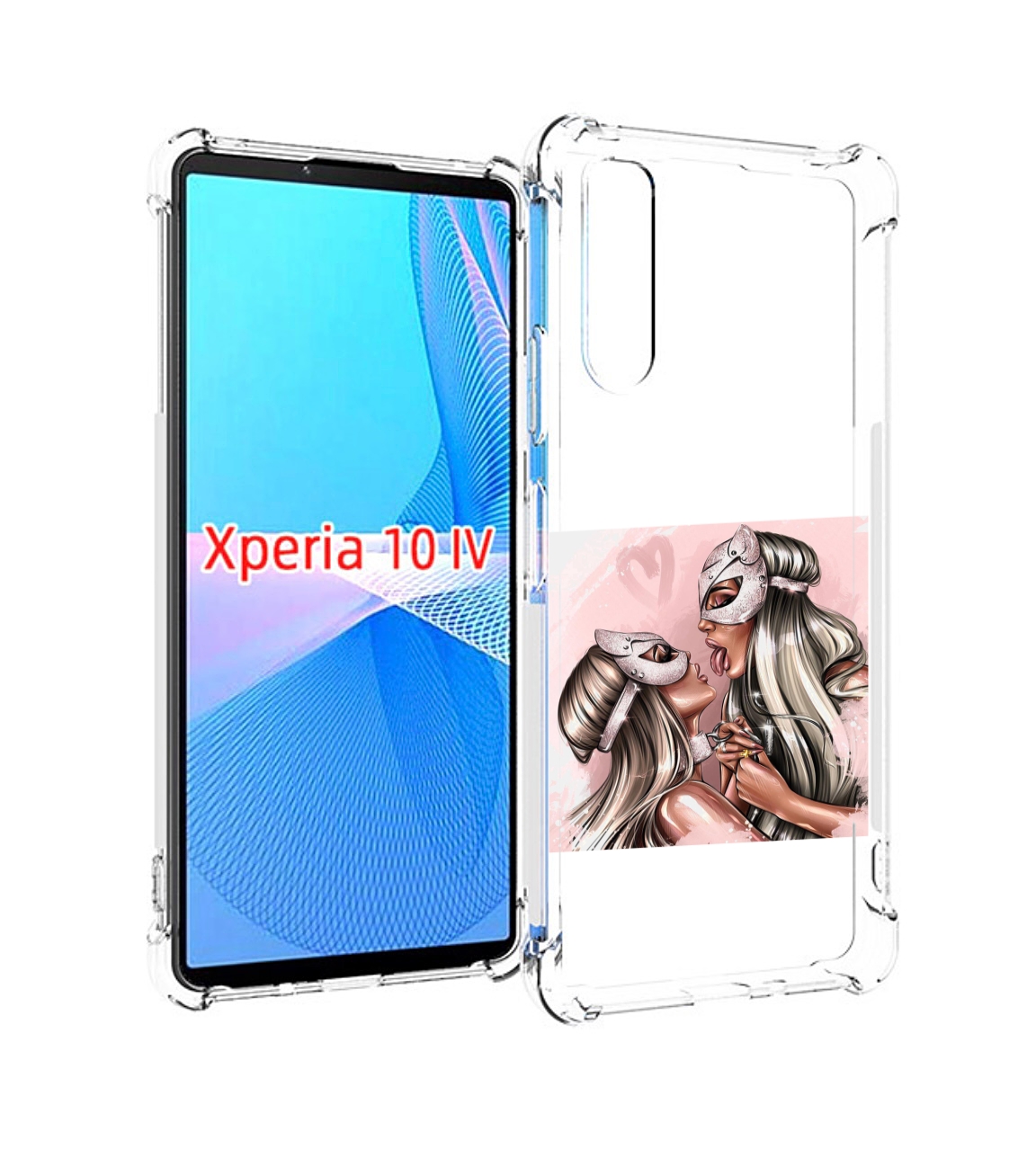 

Чехол MyPads девушки-поцелуй женский для Sony Xperia 10 IV (10-4), Прозрачный, Tocco
