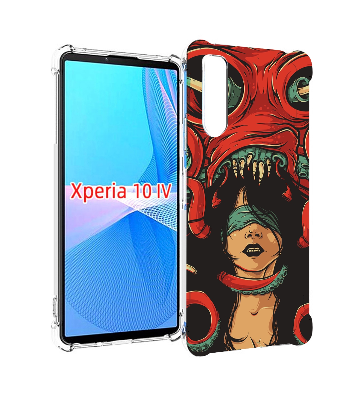 

Чехол MyPads девушку-съедает-осьминог для Sony Xperia 10 IV (10-4), Прозрачный, Tocco