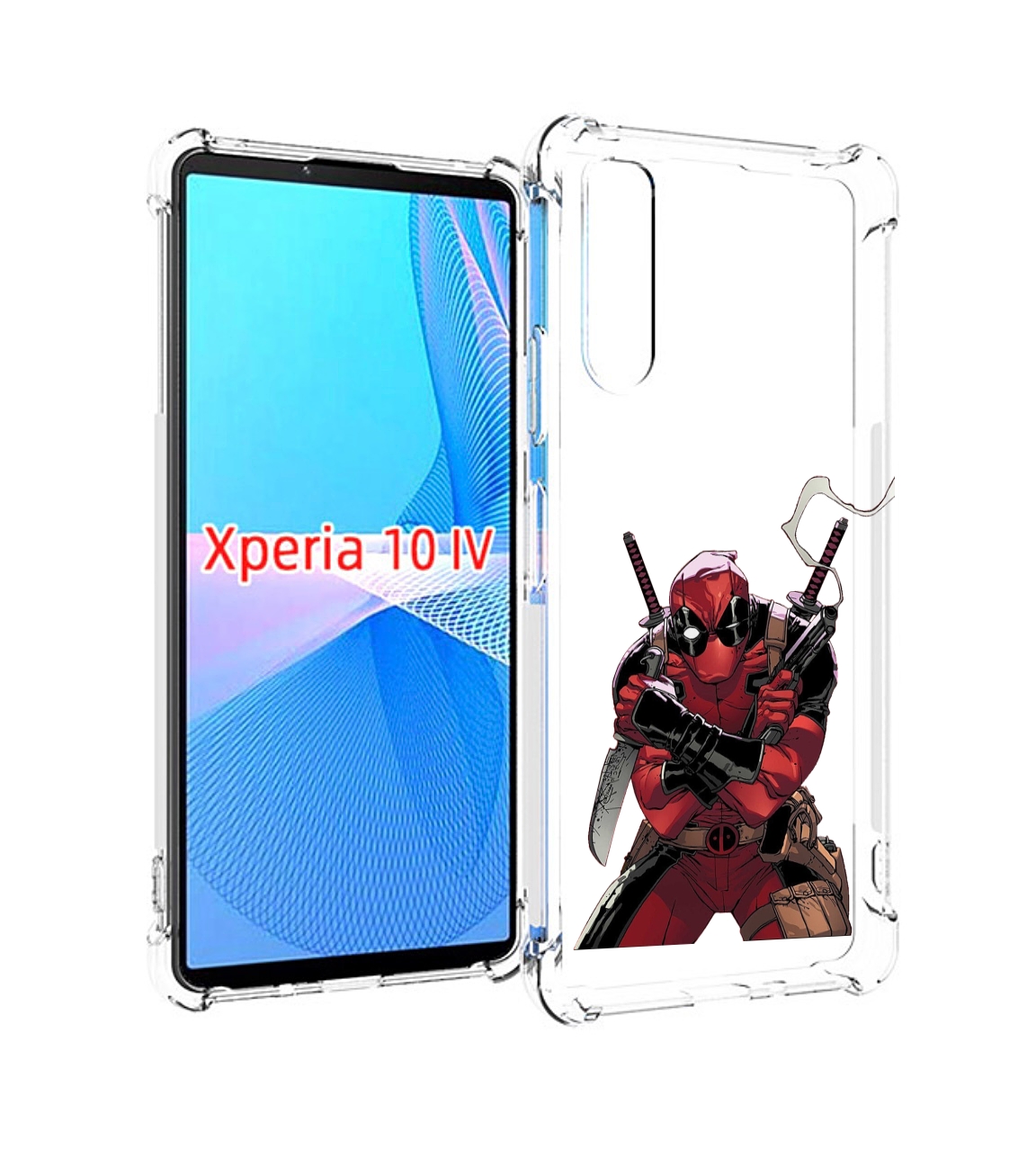 

Чехол MyPads дедпул-подмигивает для Sony Xperia 10 IV (10-4), Прозрачный, Tocco