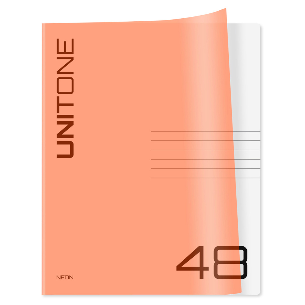 

Тетрадь BG UniTone Neon А5, 48 листов клетка, 2 штуки