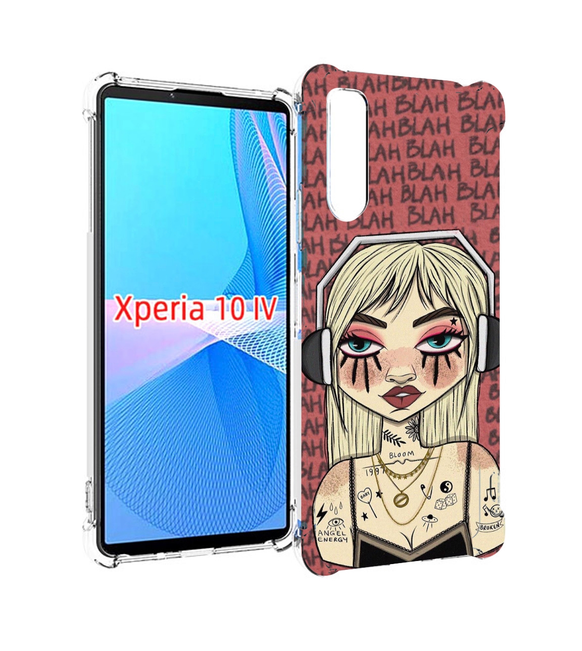 

Чехол MyPads дерзкая-девушка-в-наушниках женский для Sony Xperia 10 IV (10-4), Прозрачный, Tocco