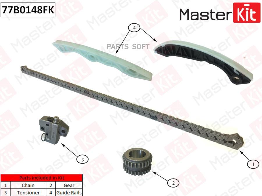 

Комплект Цепи Грм Mitsubishi Lancer X/Outlander 2.0 I 4b11 10- MasterKit 77B0148FK