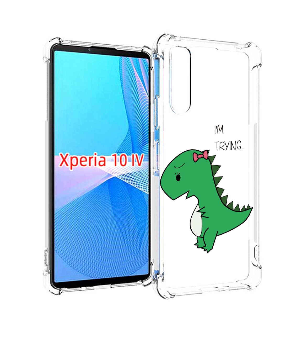 

Чехол MyPads динозаврик-девочка для Sony Xperia 10 IV (10-4), Прозрачный, Tocco