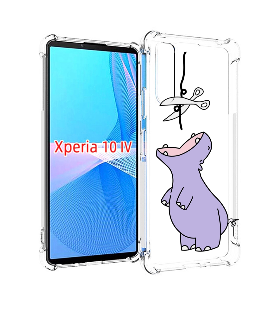 

Чехол MyPads динозаврик-фиолетовый для Sony Xperia 10 IV (10-4), Прозрачный, Tocco