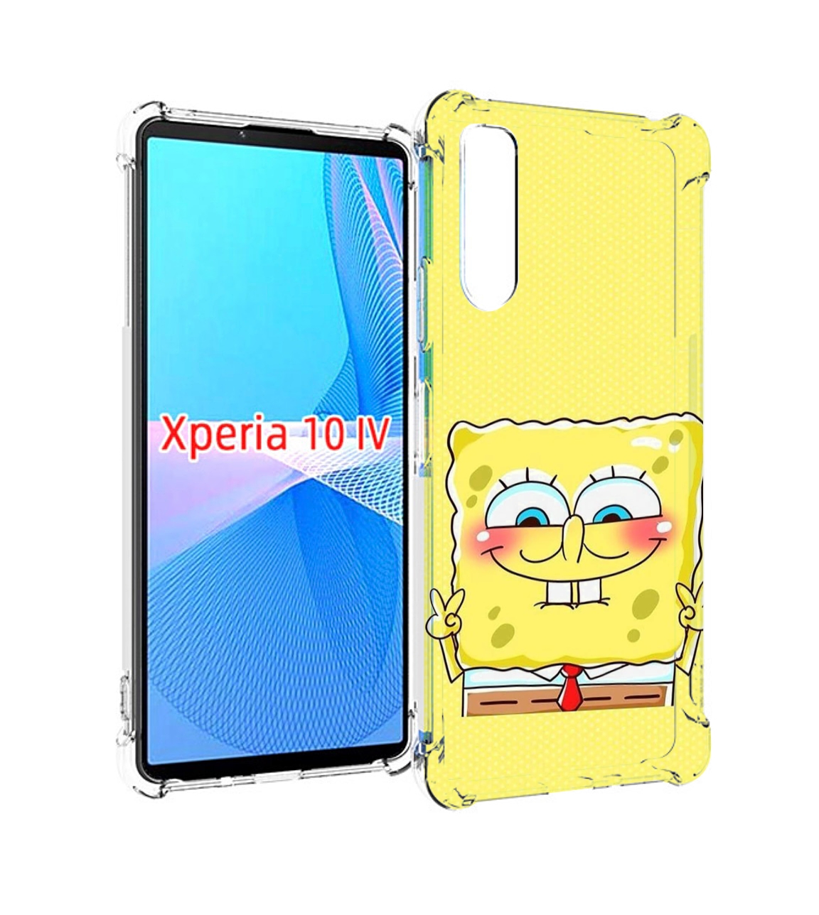 

Чехол MyPads довольный милый спанчбоб для Sony Xperia 10 IV (10-4), Прозрачный, Tocco
