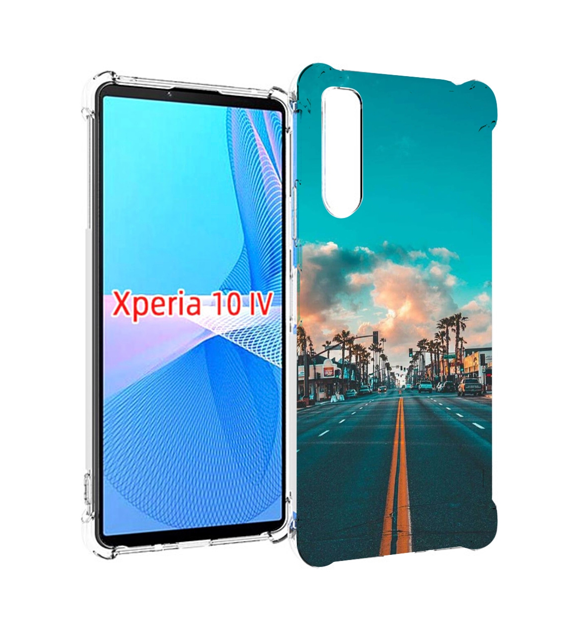 

Чехол MyPads дорога-в-лос-анджелес для Sony Xperia 10 IV (10-4), Прозрачный, Tocco