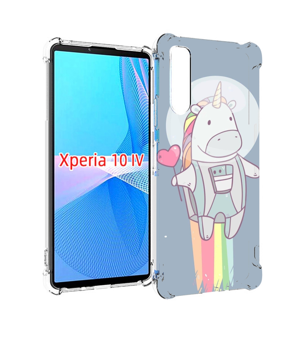 

Чехол MyPads единорог летит за орбиту для Sony Xperia 10 IV (10-4), Прозрачный, Tocco