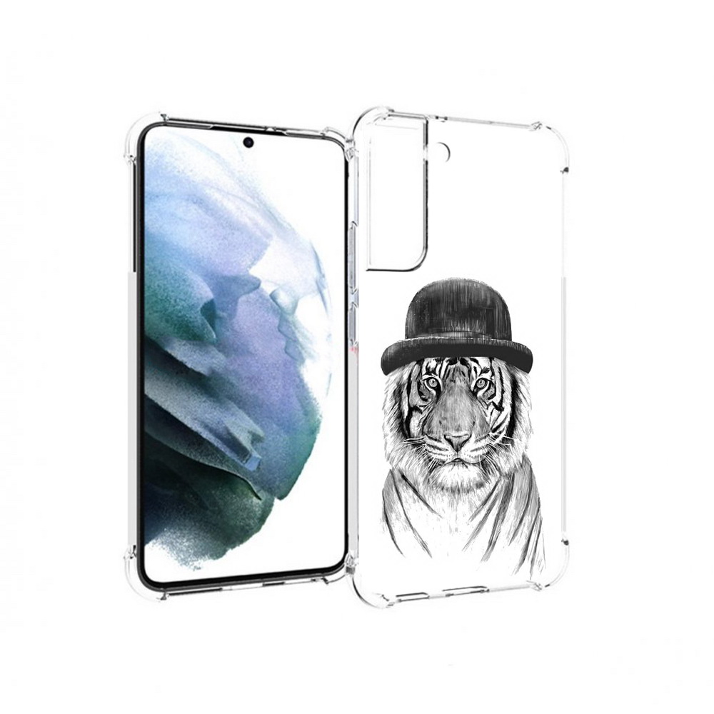 

Чехол MyPads Tocco для Samsung Galaxy S22 Plus тигр британец (PT226933.535.641), Прозрачный, Tocco