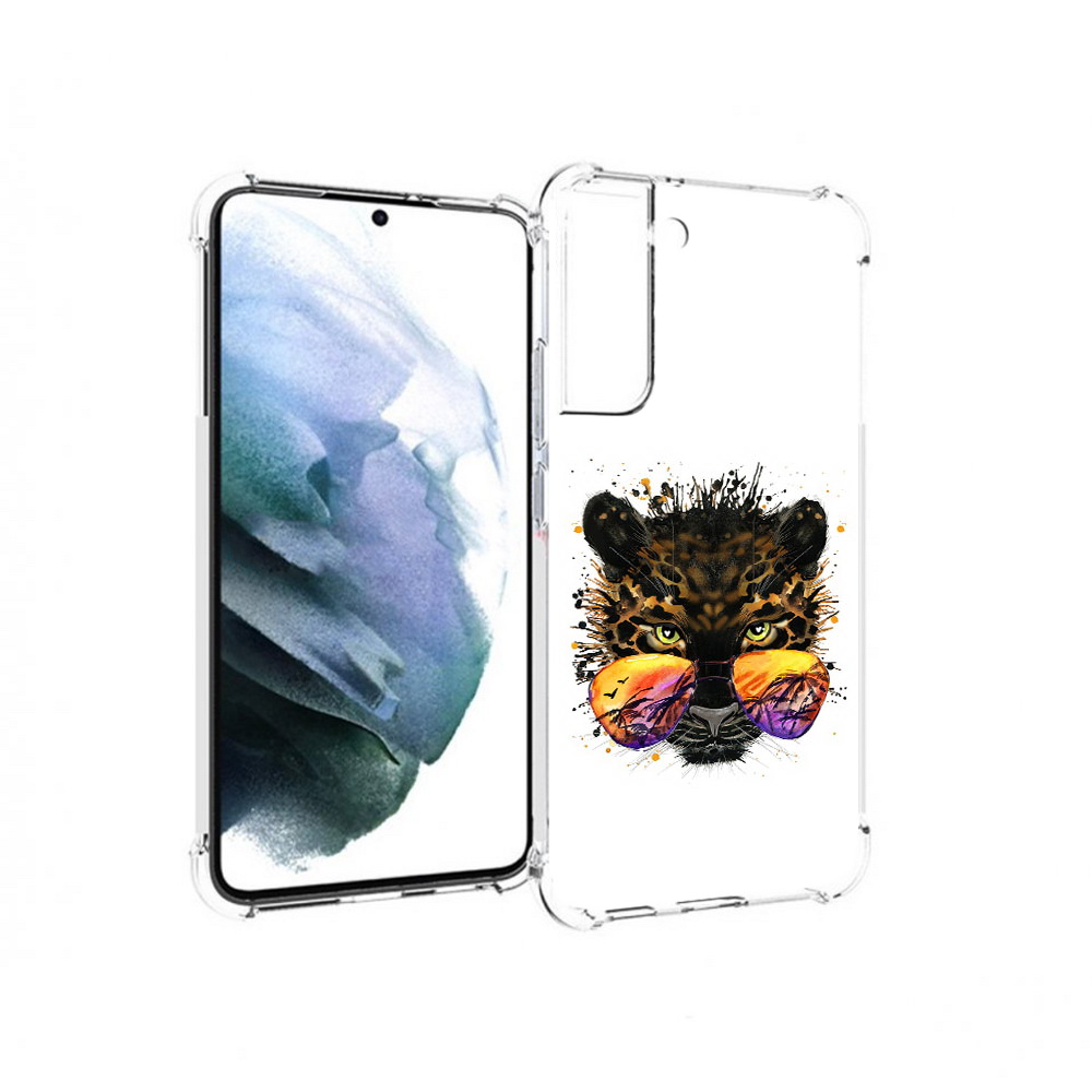 

Чехол MyPads Tocco для Samsung Galaxy S22 Plus тропический леопард (PT226933.535.649), Прозрачный, Tocco