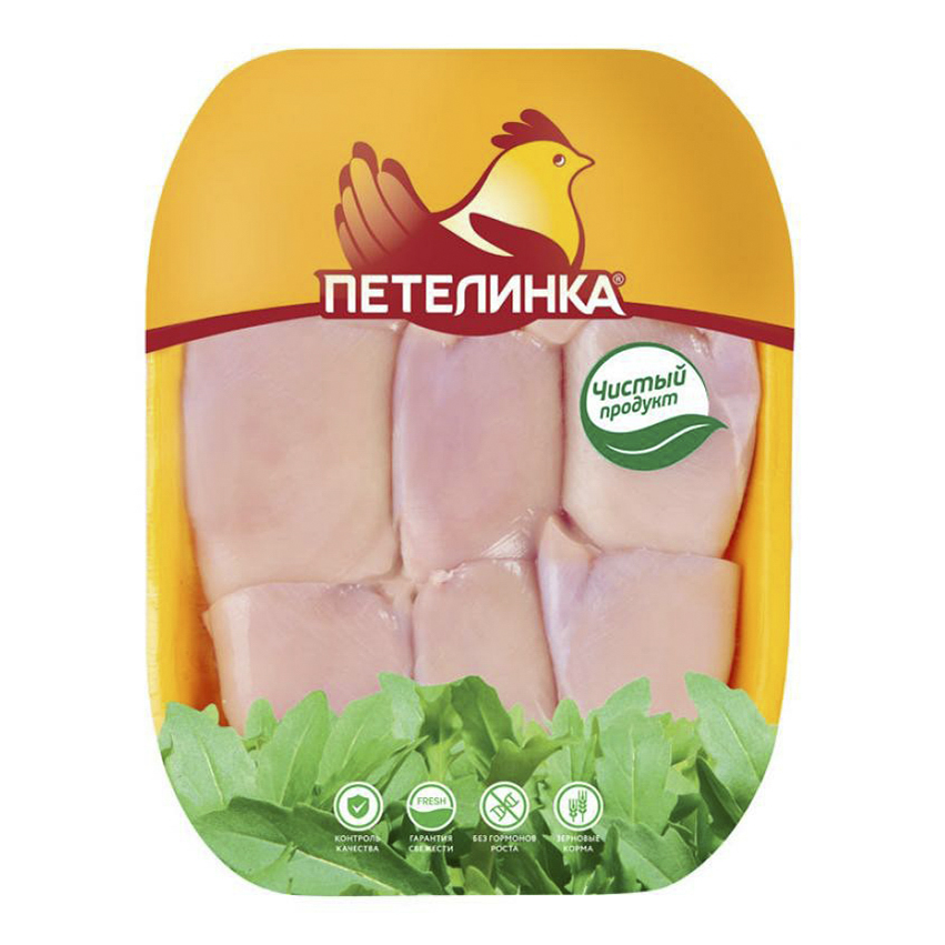 

Бедро куриное филе без кожи Петелинка охлажденное +-900 г