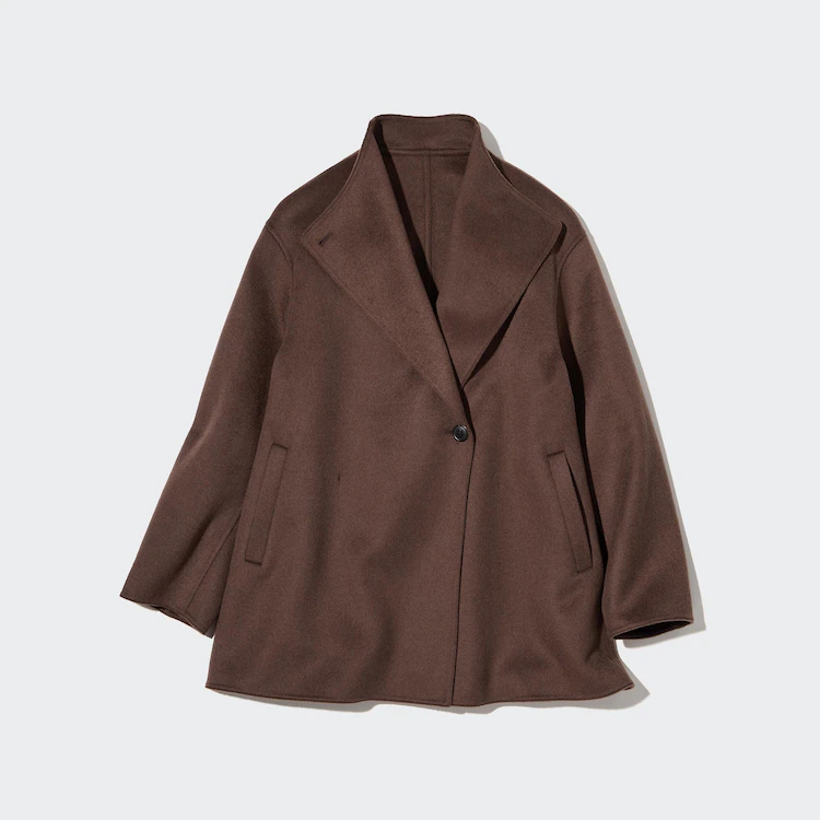 

Пальто женское UNIQLO 450499COL36 коричневое XS, 450499COL36