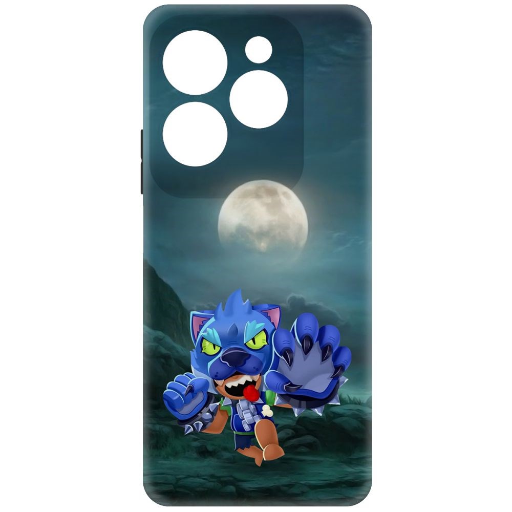 

Чехол-накладка Case Brawl Stars - Оборотень Леон для INFINIX Hot 40 Pro, Черный