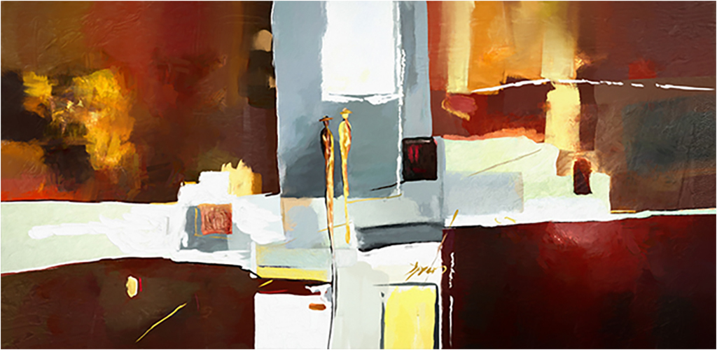 

Картина на холсте с подрамником ХитАрт Двое в абстракции 100x49 см, 4626