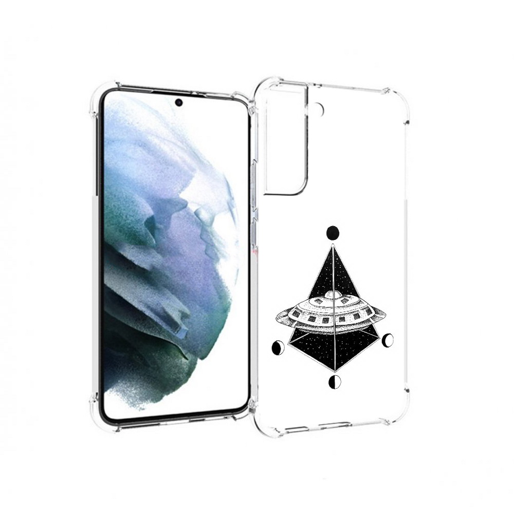

Чехол MyPads Tocco для Samsung Galaxy S22 Plus черно белая летающая тарелка, Прозрачный, Tocco