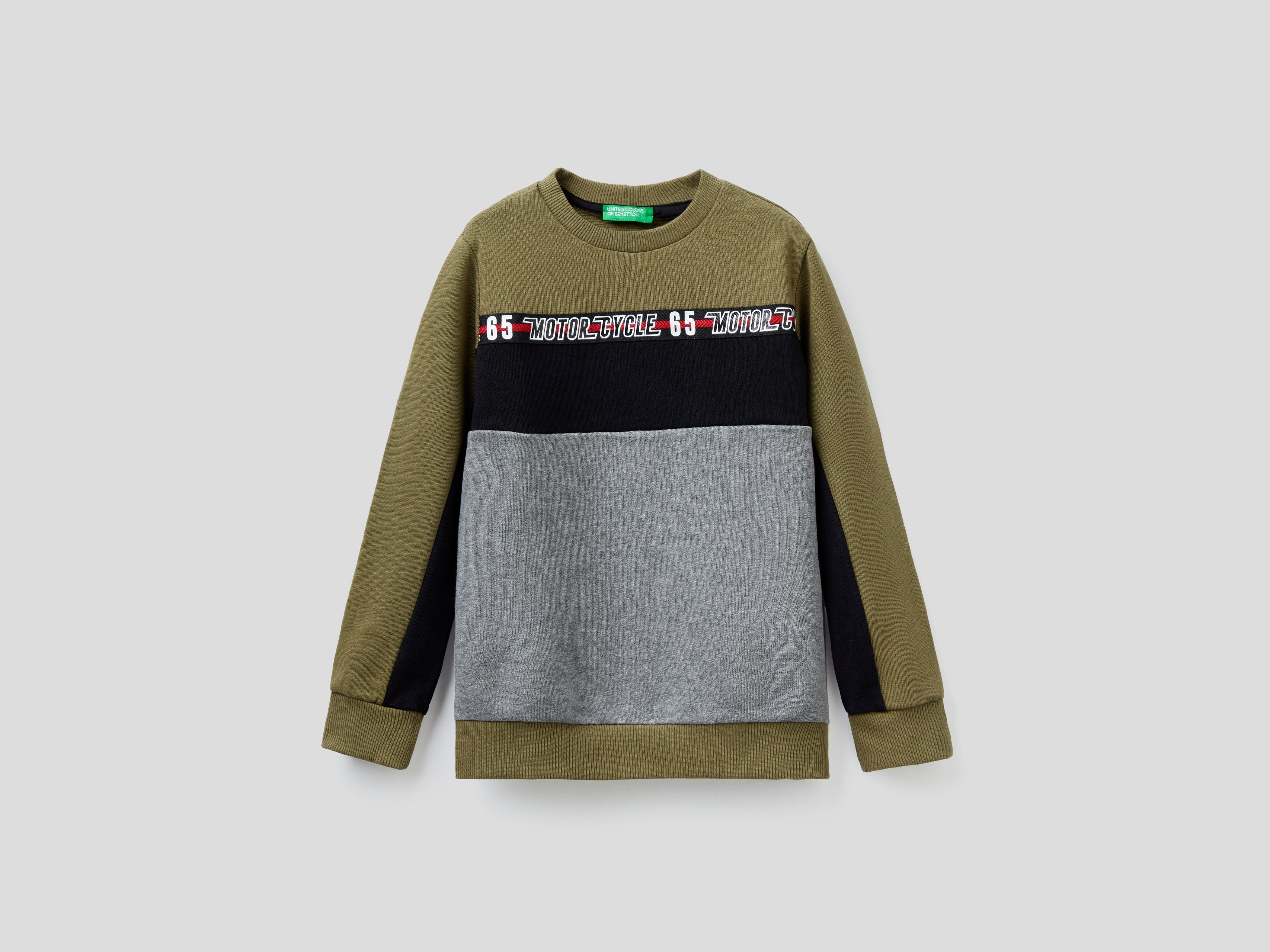 

Свитшот для мальчиков Benetton цв. зеленый р.170, 21A_3J68C15BR