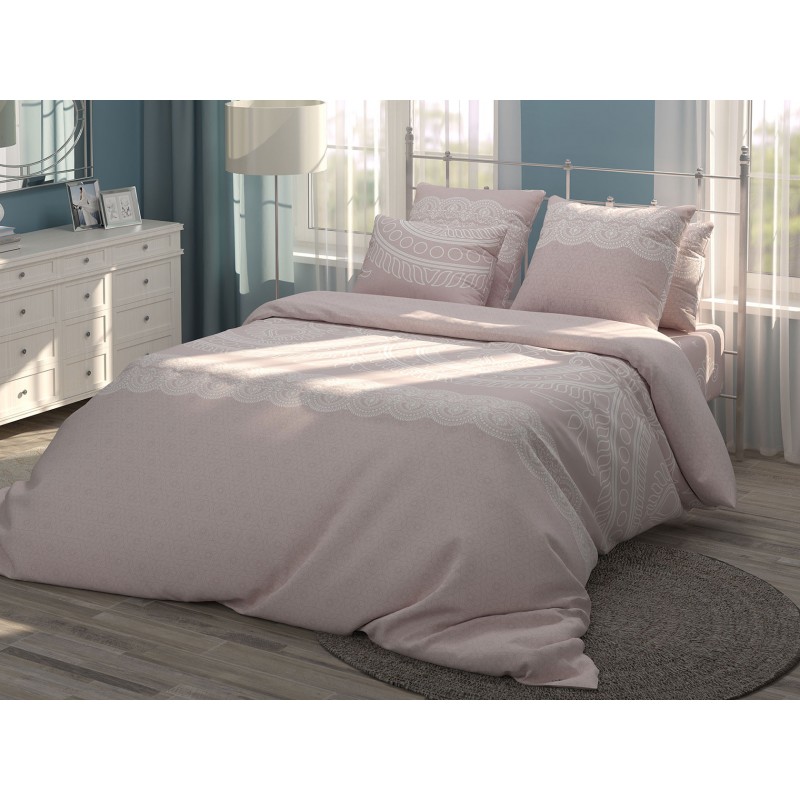 

Комплект постельного белья Нордтекс Кружевная пудра Двуспальный (наволочки 70х70)