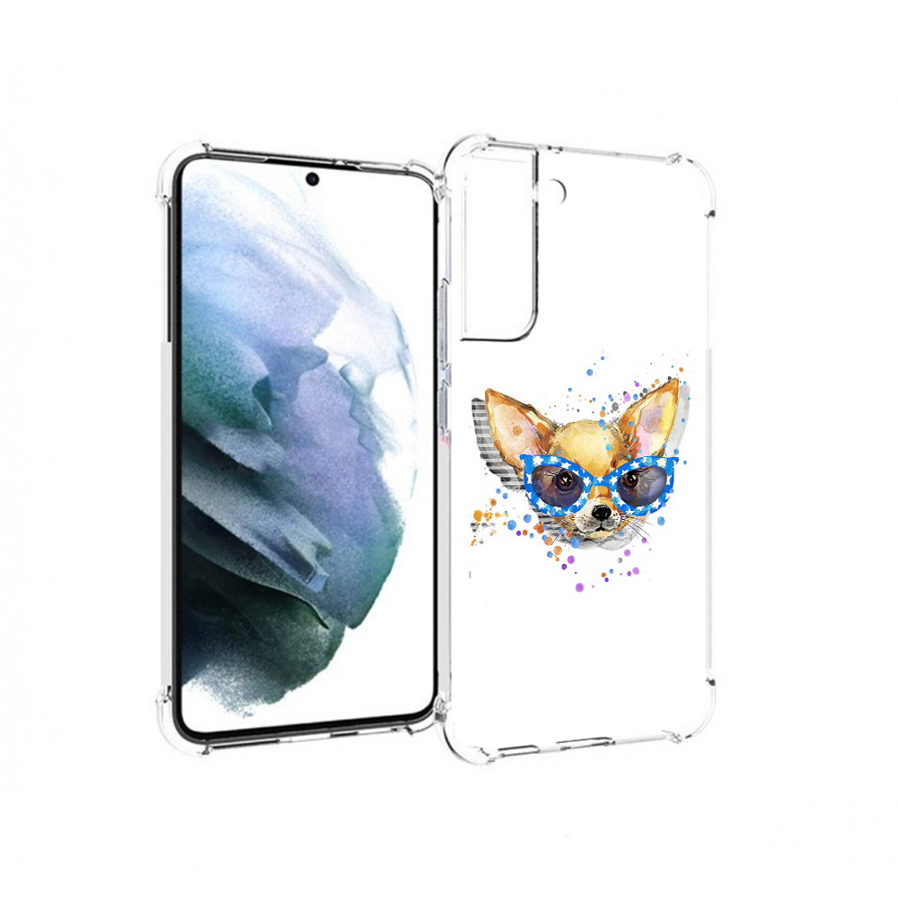 

Чехол MyPads Tocco для Samsung Galaxy S22 Plus чихуа-хуа в очках (PT226933.535.691), Прозрачный, Tocco