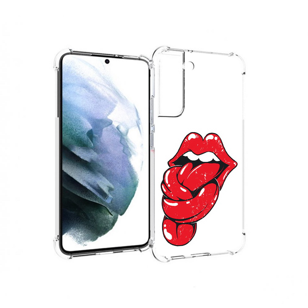 

Чехол MyPads Tocco для Samsung Galaxy S22 Plus яркие губы с языком (PT226933.535.705), Прозрачный, Tocco