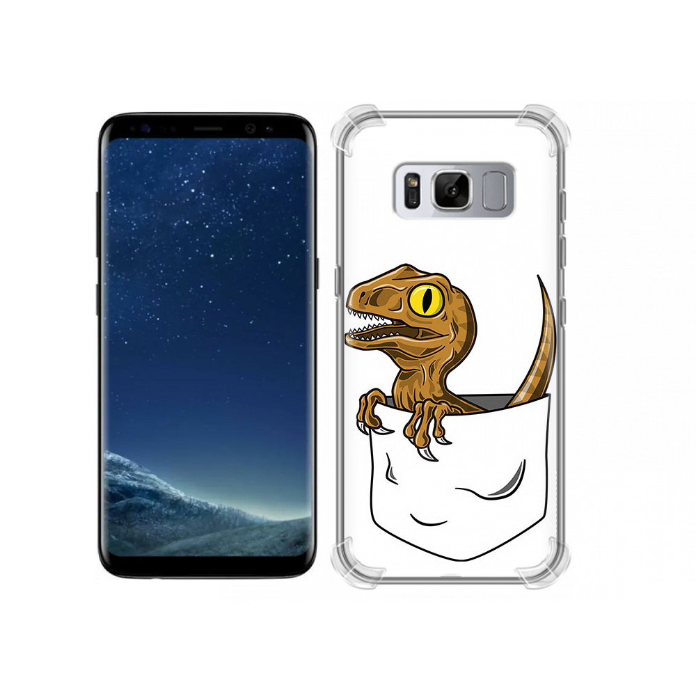 

Чехол MyPads Tocco для Samsung Galaxy S8 динозавр в кармане (PT62300.601.327), Прозрачный, Tocco