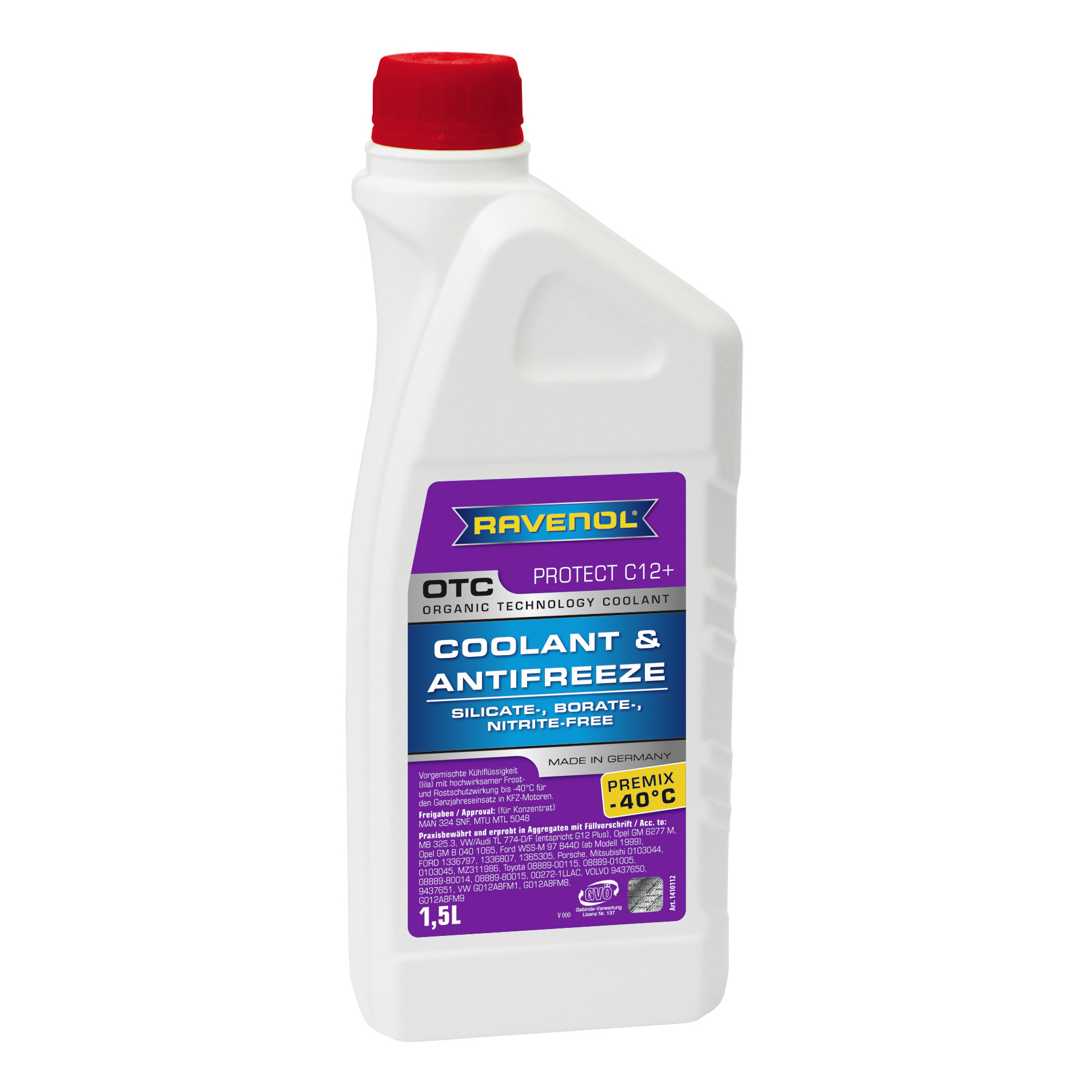 Антифриз Готовый К Прим. Лила Ravenol Otc Organic Techn.Coolant Premix -40c ( 1,5л) Raveno