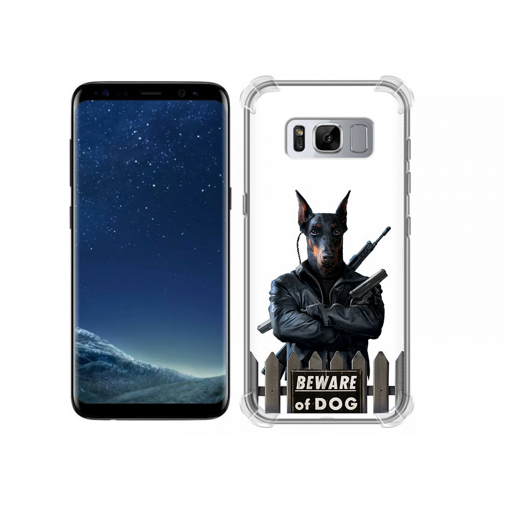 

Чехол MyPads Tocco для Samsung Galaxy S8 доберман (PT62300.601.332), Прозрачный, Tocco