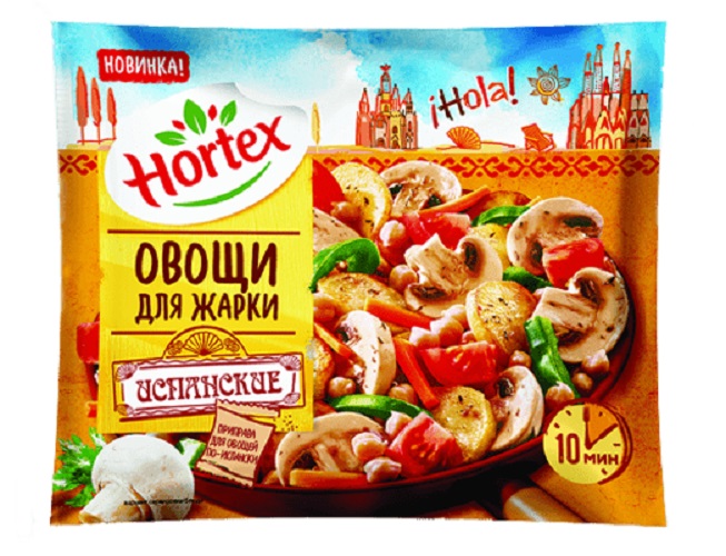 Смесь овощная Hortex испанские овощи для жарки, быстрозамороженная, 400 г