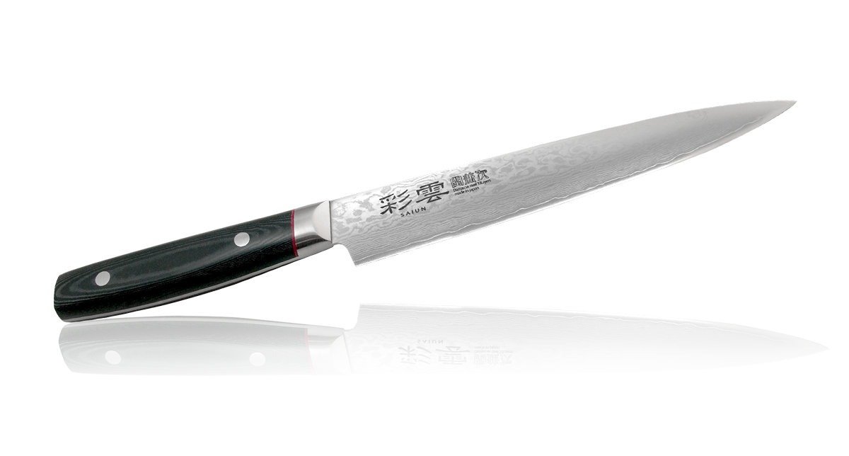 

Кухонный нож для тонкой нарезки Kanetsugu, рукоять микарта 9009