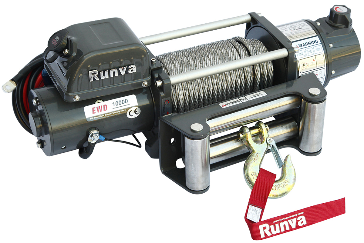 

RUNVA Лебёдка электрическая двухскоростная 12V Runva 10000 lbs 4500 кг