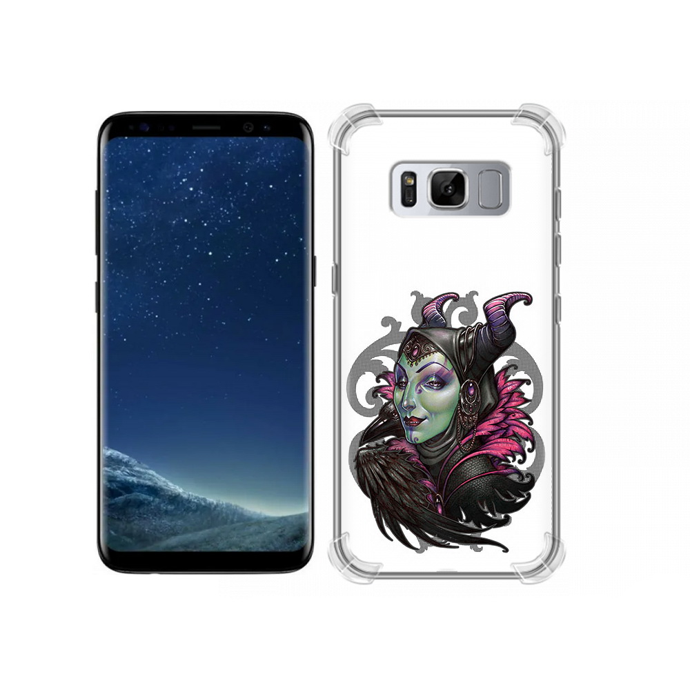 

Чехол MyPads Tocco для Samsung Galaxy S8 зеленая девушка с вороном (PT62300.601.357), Прозрачный, Tocco