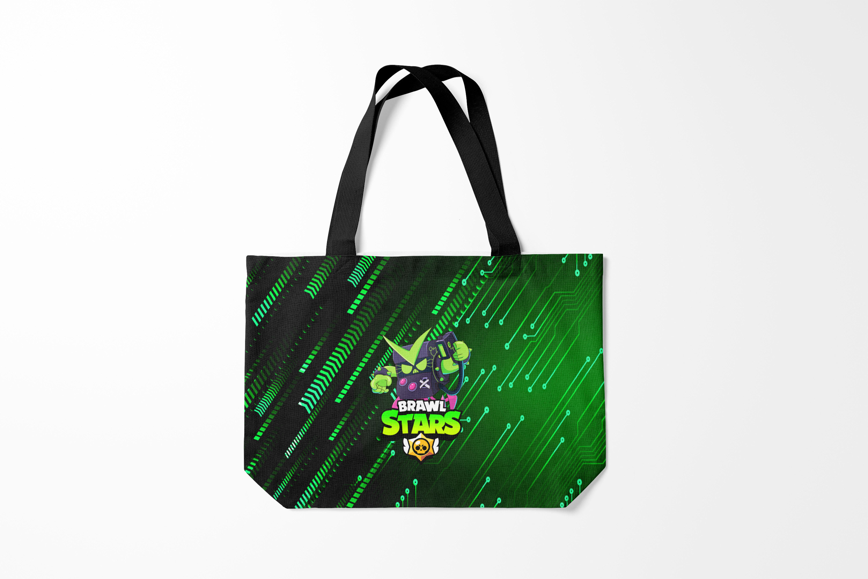 

Сумка шoппер унисекс Burnettie Brawl Stars VIRUS 8 BIT, зеленый, Brawl Stars VIRUS 8 BIT