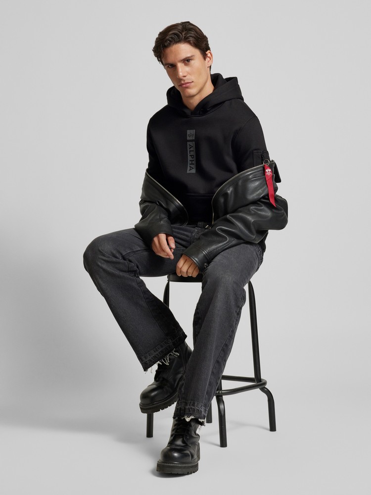 

Худи мужское Alpha Industries 146338 черное L, Черный, 146338