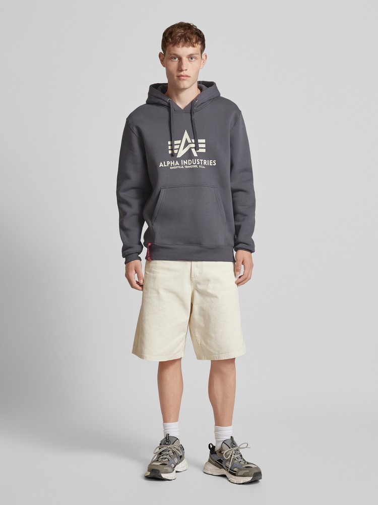 

Худи мужское Alpha Industries 178312 серое M, Серый, 178312