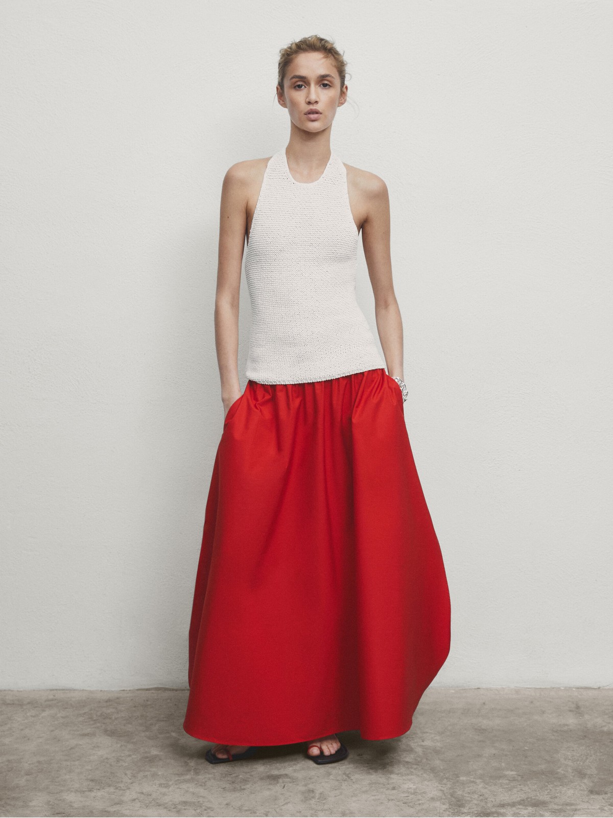 

Юбка женская Massimo Dutti 5281/103-I2024 красная M, Красный, 5281/103-I2024