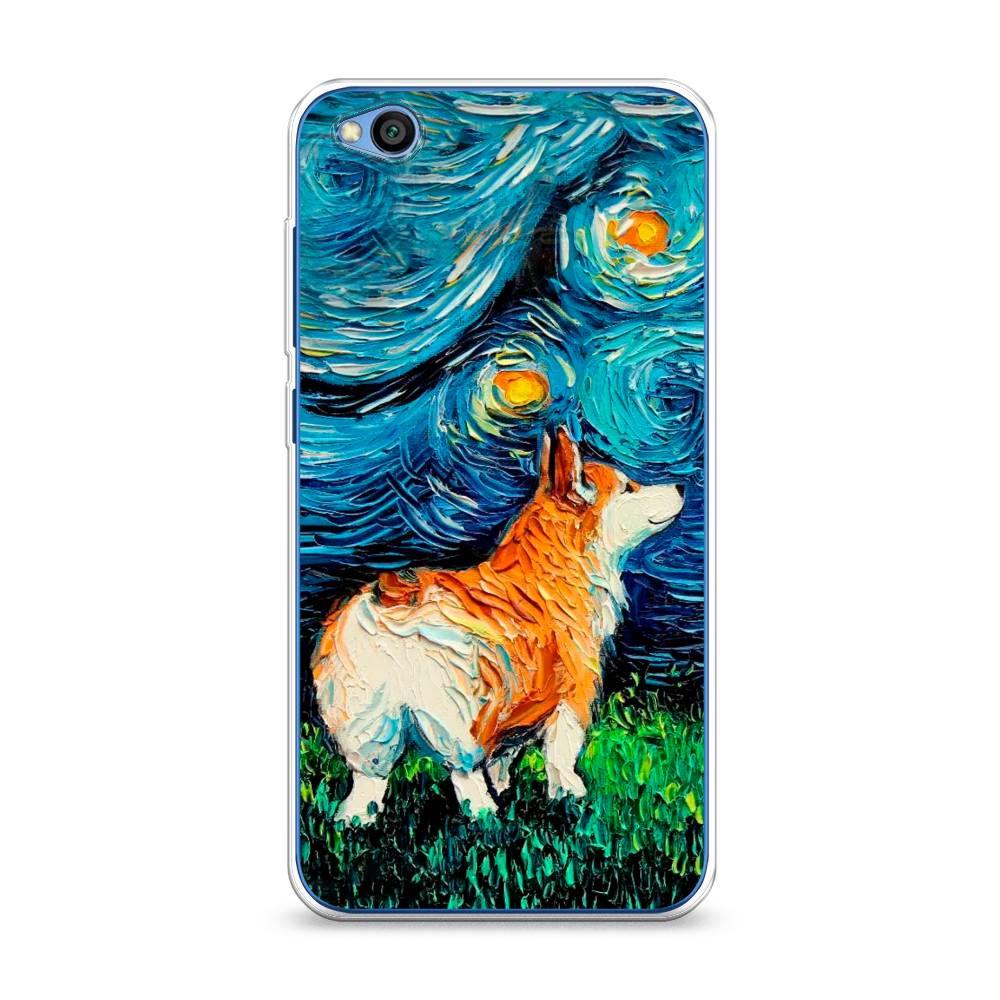 

Чехол на Xiaomi Redmi Go "Корги звёздная ночь", Коричневый;белый;зеленый, 35150-1