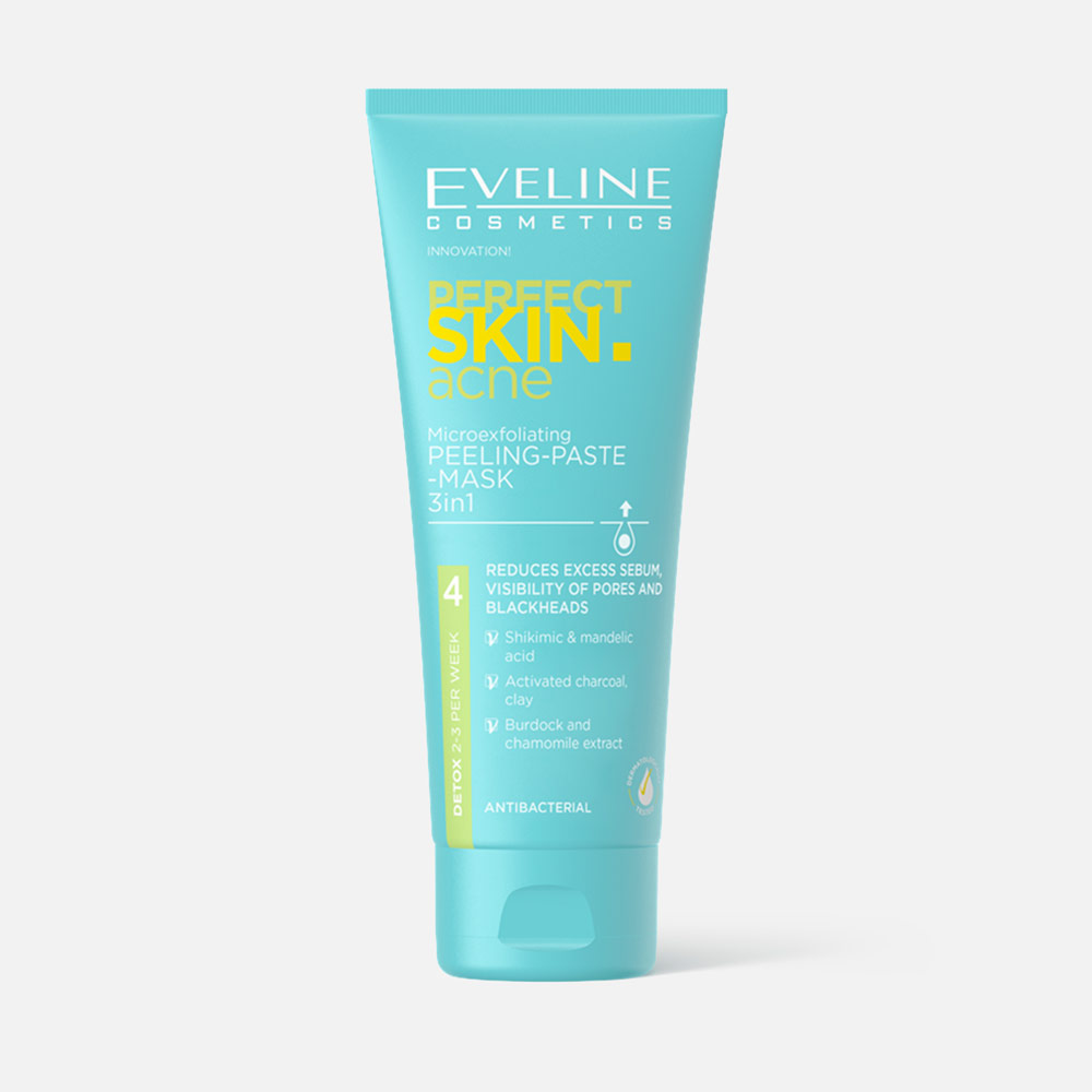 Пилинг-паста Eveline Cosmetics Perfect Skin Acne микроотшелушивающий, 75 мл