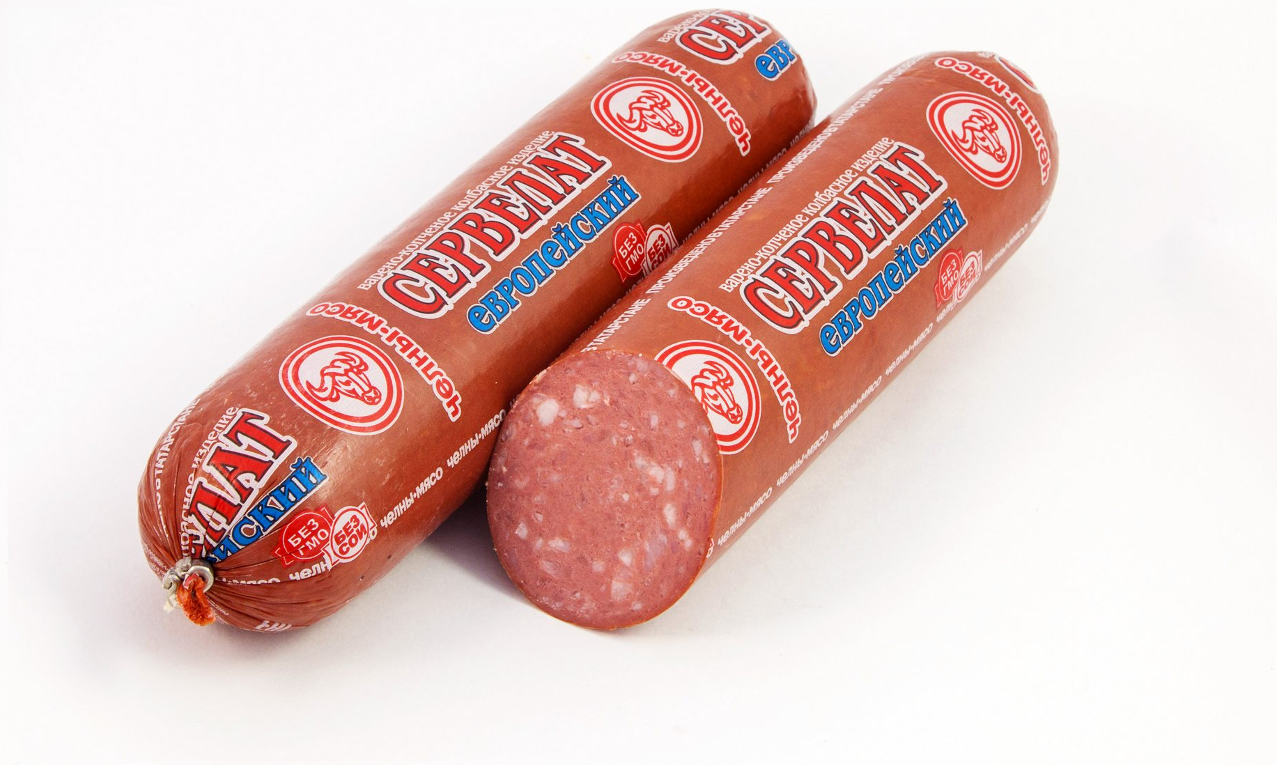 

Колбаса Челны-Мясо Сервелат Европейский варено-копченая 380 г