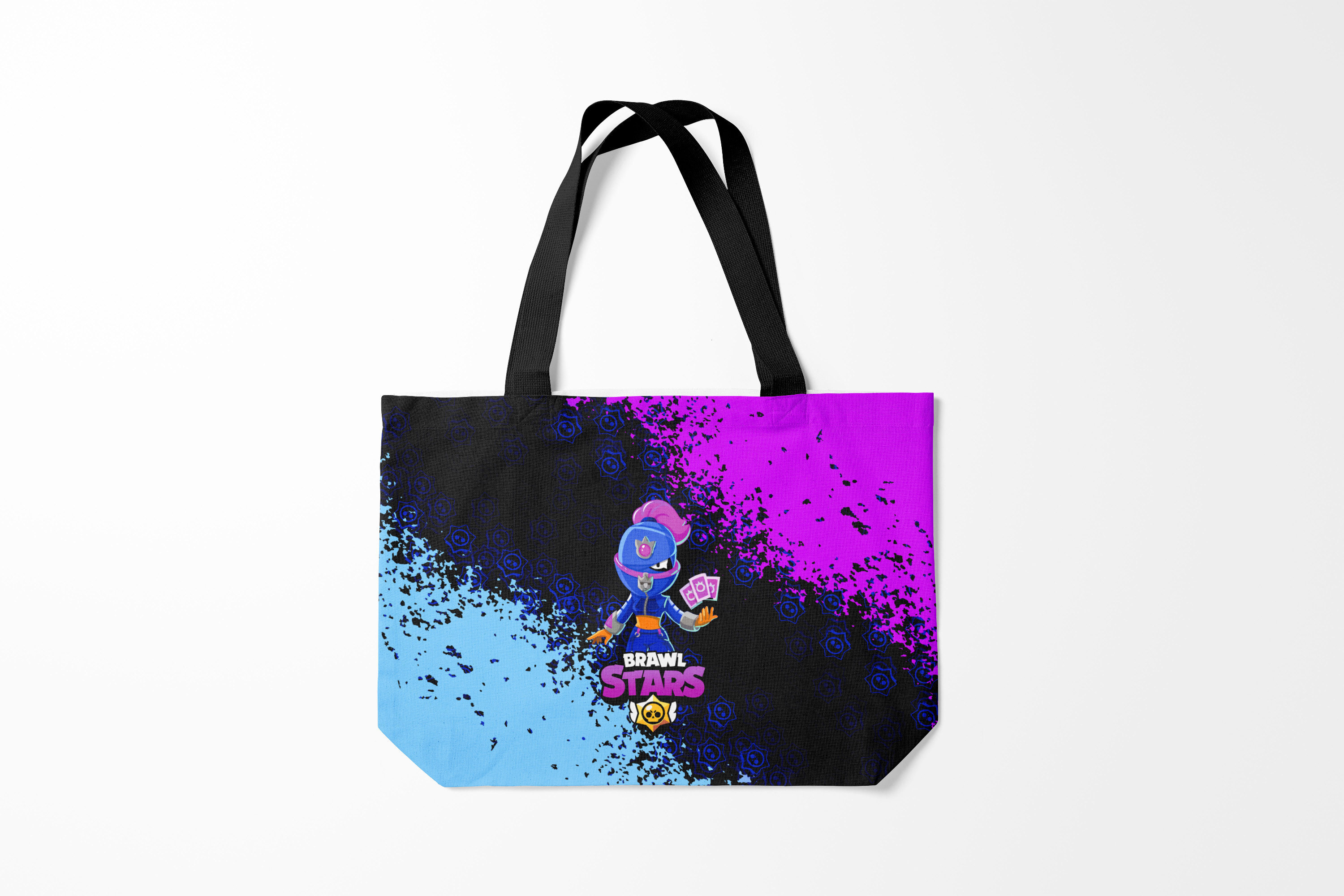 

Сумка шoппер унисекс Burnettie Brawl Stars TARA., черный; фиолетовый; синий, Brawl Stars TARA.