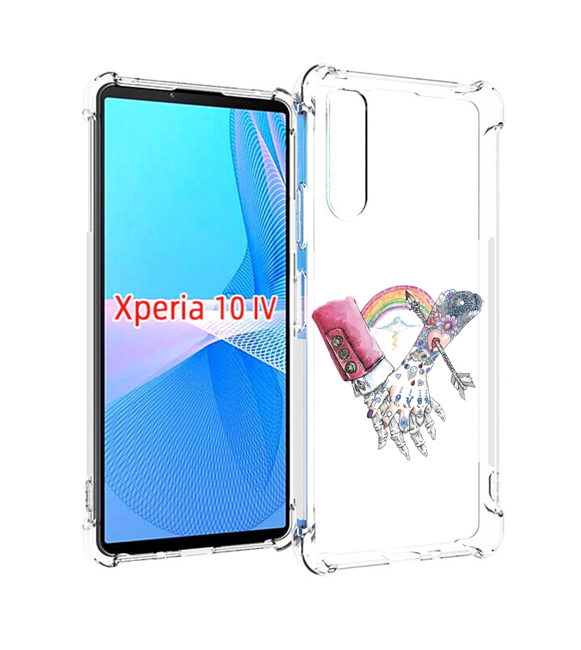 

Чехол MyPads абстракция руки в татуировках для Sony Xperia 10 IV (10-4), Прозрачный, Tocco