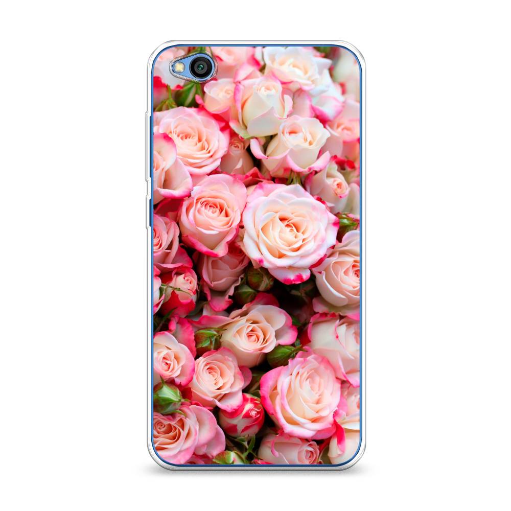 

Чехол на Xiaomi Redmi Go "Много роз", Розовый, 35150-2