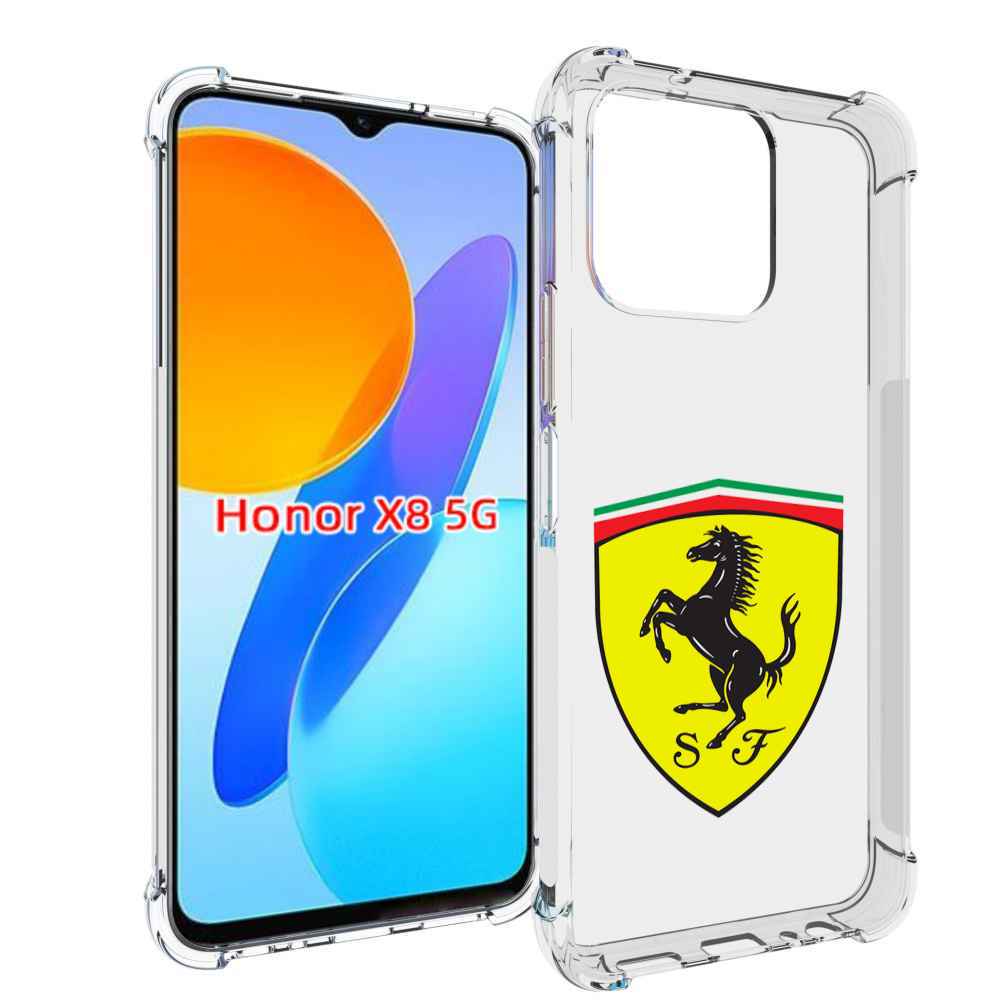 

Чехол MyPads Ferrari-3 мужской для Honor X8 5G, Прозрачный, Tocco