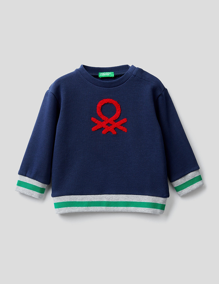 

Свитшот для мальчиков Benetton цв. синий р.74, 21A_3J68C15BV